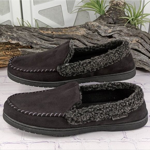 NIB Dearfoams Eli Microsuede Moccasin Slipper w/ Whipstitch - Size Large (11-12) - Picture 5 of 13